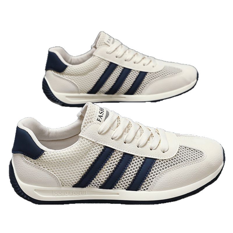 Summer men's shoes mesh breathable sports casual running shoes soft sole fashionable Forrest Gump shoes trendy retro white shoes