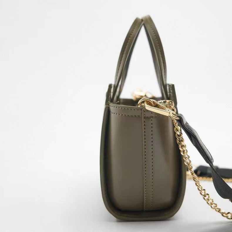 Z Foreign Trade Collection Autumn/Winter New Women's Bag Khaki Green Mini City Leisure Handheld Crossbody Broadband Wing Bag