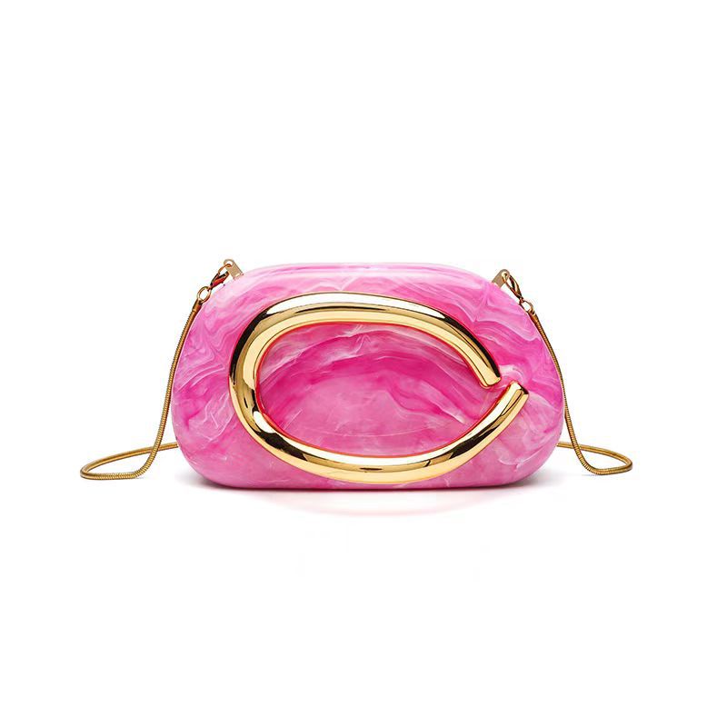 Cross border women's bag 2025 new jade shaped shell acrylic bag fashion dinner handbag crossbody bag