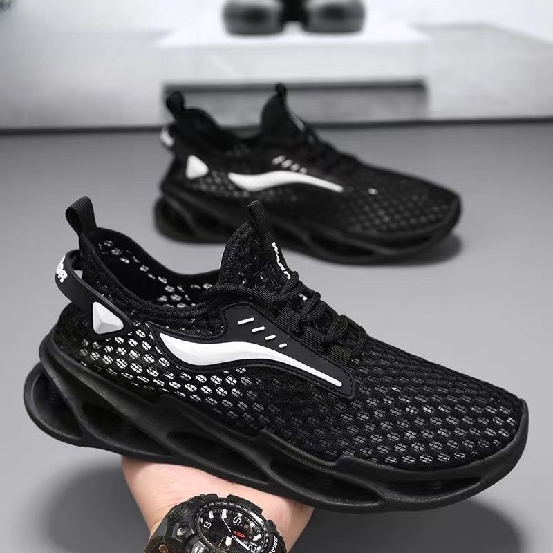 Sports shoes men's summer new style thick sole comfortable mesh breathable men's shoes foreign trade wholesale low top thin running shoes