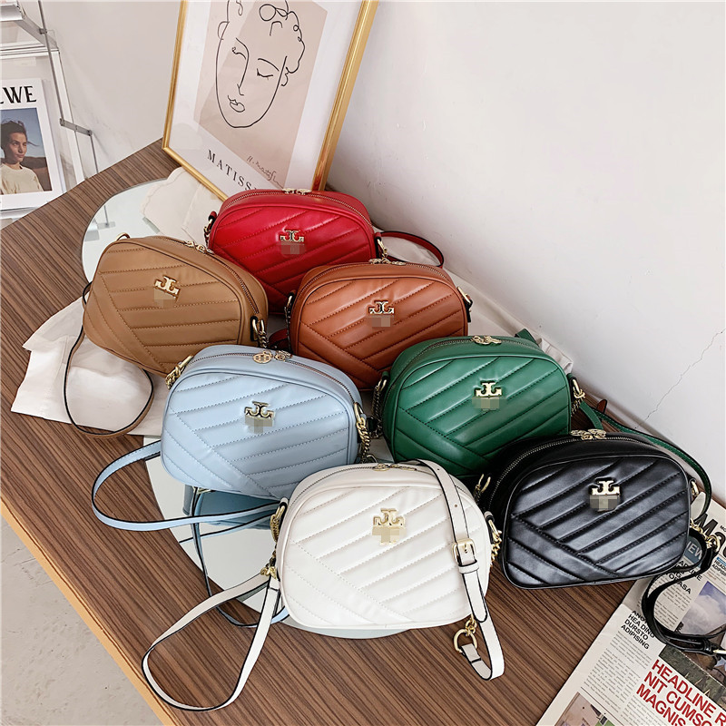 2023 New Fashion Single Shoulder Embroidery Thread Camera Bag Chain Strap Cross Shoulder Factory Goods Wholesale Large Capacity Cross border Bag Women's Trendy Pair