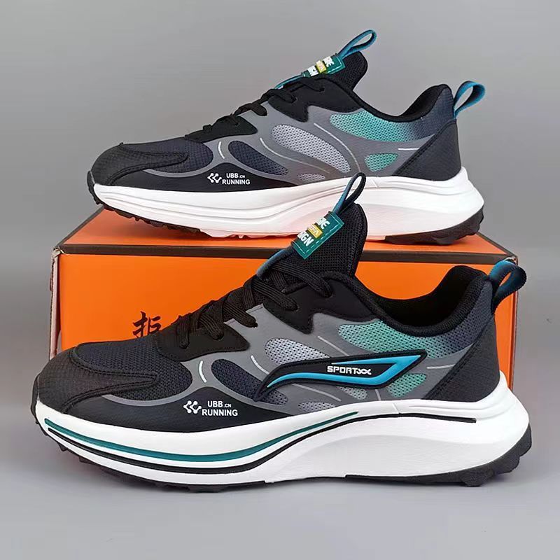 Cross border men's shoes new breathable fly woven mesh shoes men's fly woven running shoes student men's casual sports shoes wholesale