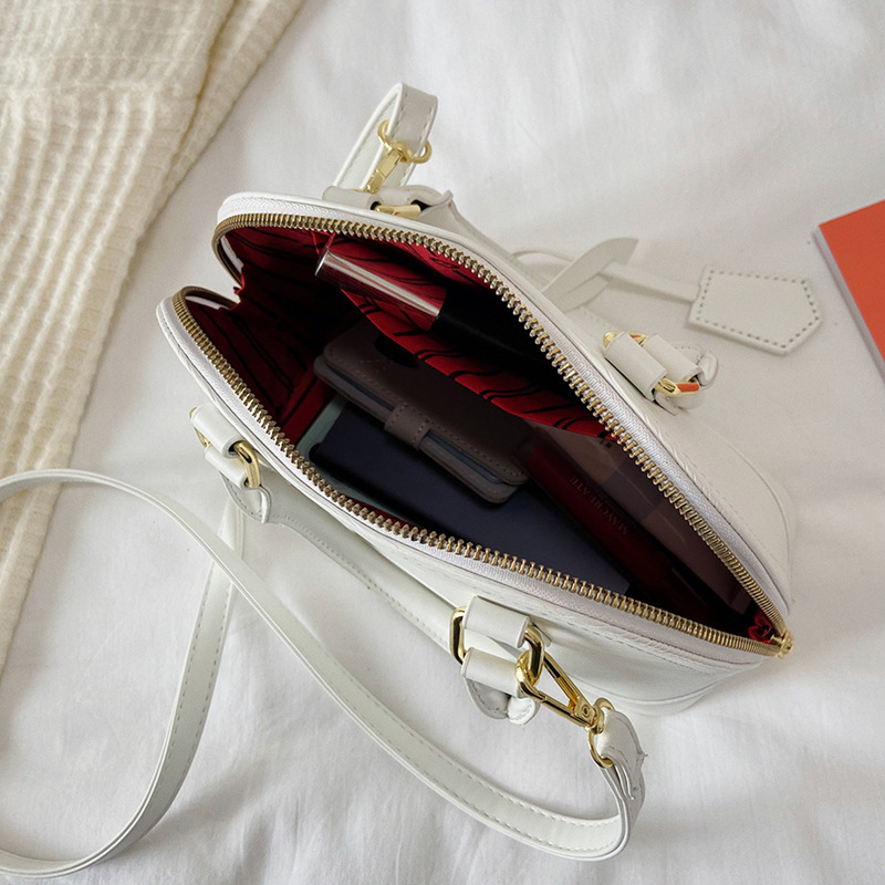 Handbag, toothpick pattern, shell bag, women's large capacity 2025 new single shoulder crossbody cross-border factory goods fashion trendy bag