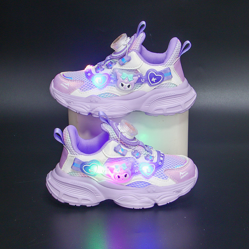 Bright up girls' sports shoes summer new style girls' shoes with plush warm leather surface, girls' baby, middle and large children's student shoes