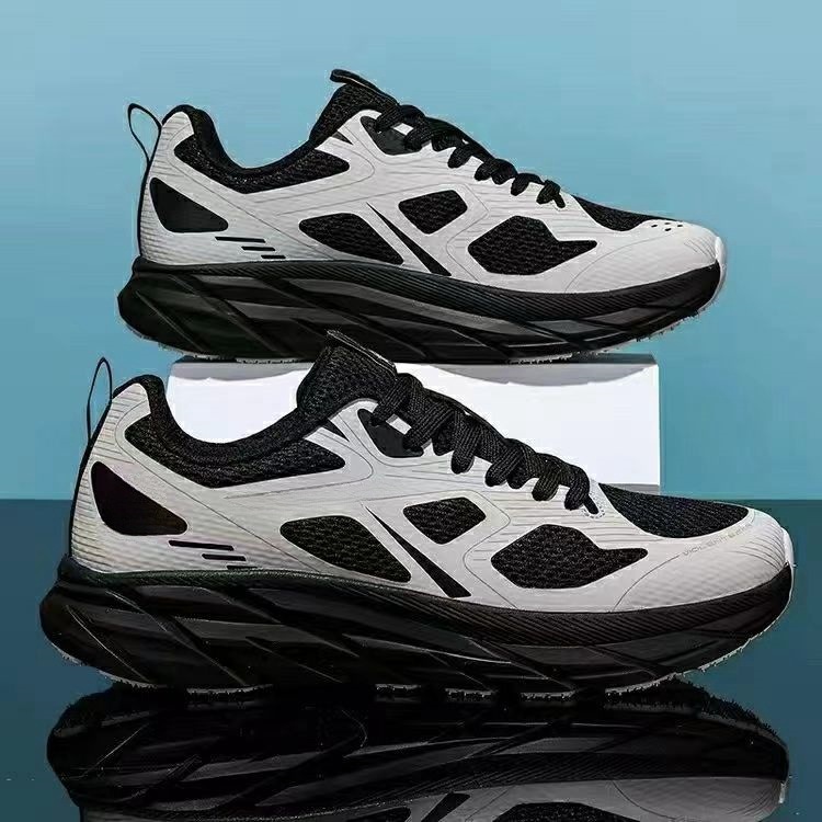 Cross border youth foreign trade men's and women's same soft soled running shoes, mesh fly woven sports shoes, trendy and casual shoes