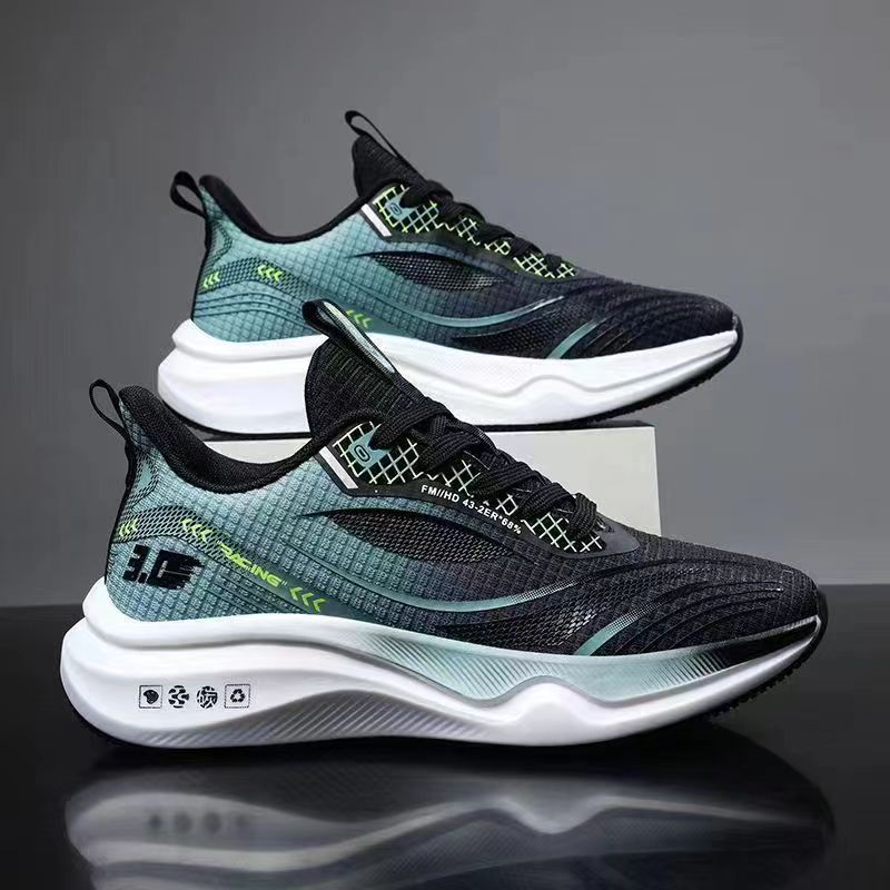 2024 Spring Cross border Leisure Sports Men's Shoes Trendy Running Shoes Flyknit Breathable Youth Men's Shoes Wholesale
