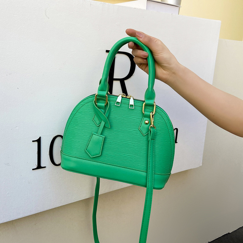 Handbag, toothpick pattern, shell bag, women's large capacity 2025 new single shoulder crossbody cross-border factory goods fashion trendy bag