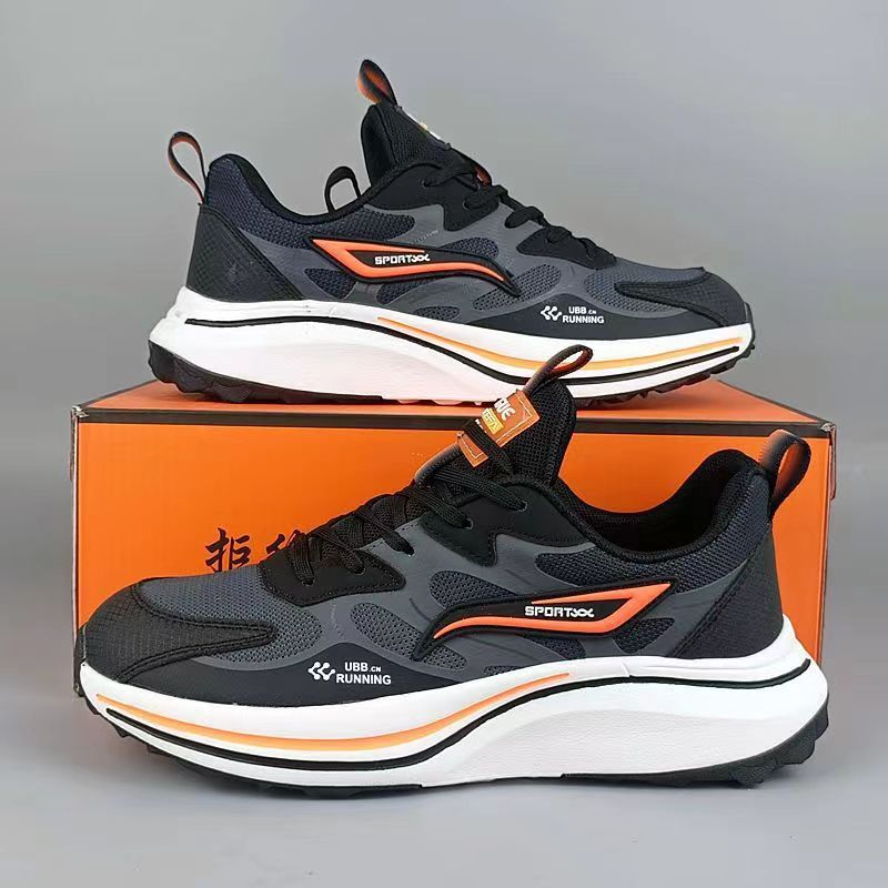 Cross border men's shoes new breathable fly woven mesh shoes men's fly woven running shoes student men's casual sports shoes wholesale