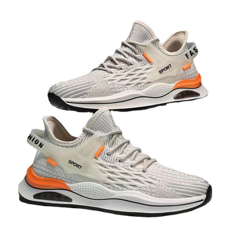 New Cross border Men's Shoes 2022 Autumn Low cut Running Sneakers Fly woven Breathable Mesh Casual Shoes Foreign Trade Wholesale