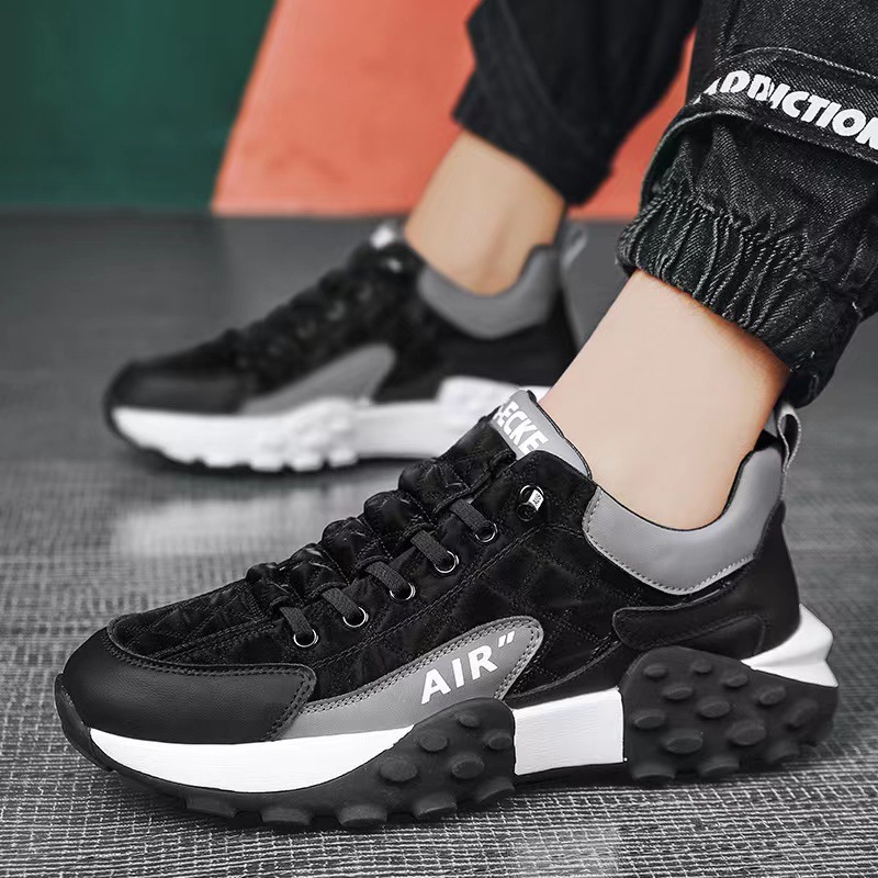 Cross border thick soled dad shoes men's 2025 spring Korean version comfortable running Forrest Gump shoes low cut breathable sports men's shoes