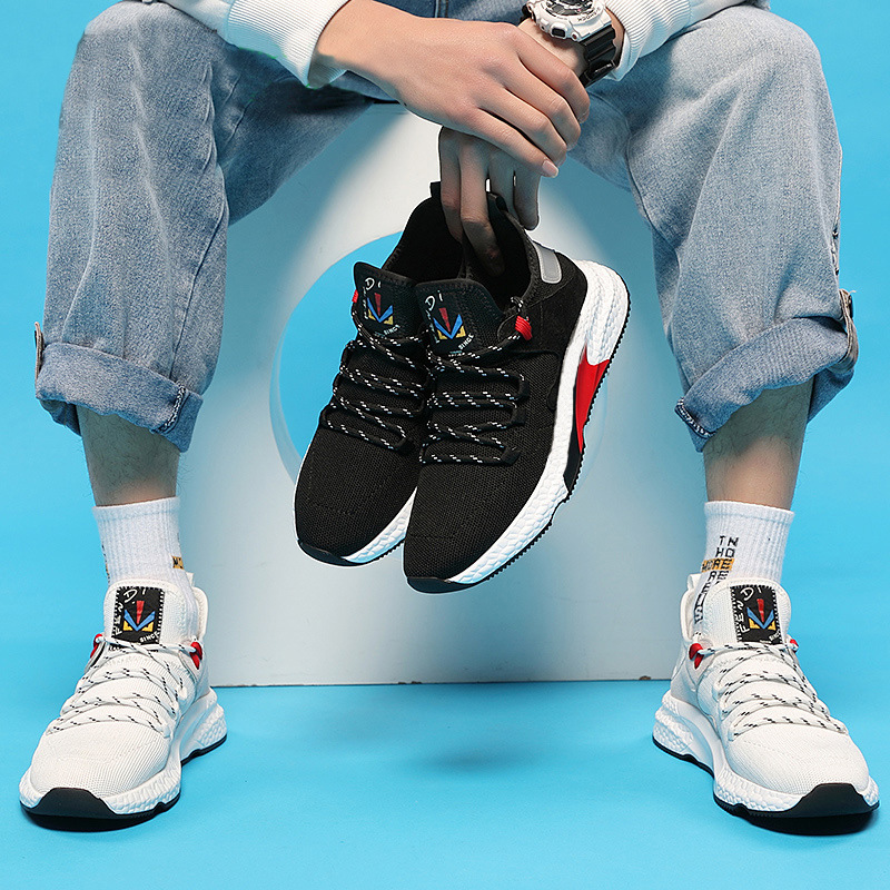 2024 Summer New Flyknit Men's Shoes Student Casual Shoes Cross border Foreign Trade Trendy Shoes Sneakers Men's Sports Shoes