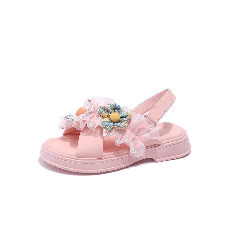 Girls' Sandals Summer New Princess Shoes Baby Girls' Versatile Shoes Elementary School Fashion Internet Red Shoes