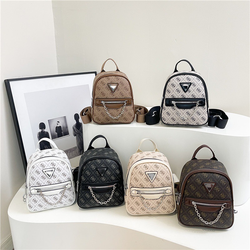Cross border foreign trade women's bag printing 2025 new multi-purpose backpack, single shoulder diagonal cross hand-held chest bag, multi in one popular item