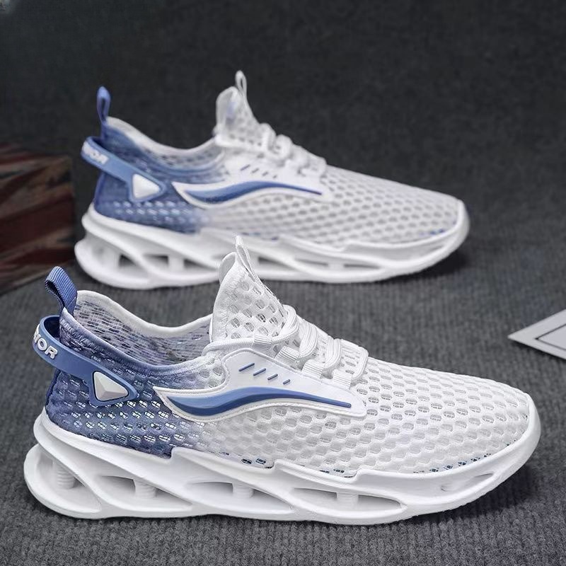 Sports shoes men's summer new style thick sole comfortable mesh breathable men's shoes foreign trade wholesale low top thin running shoes