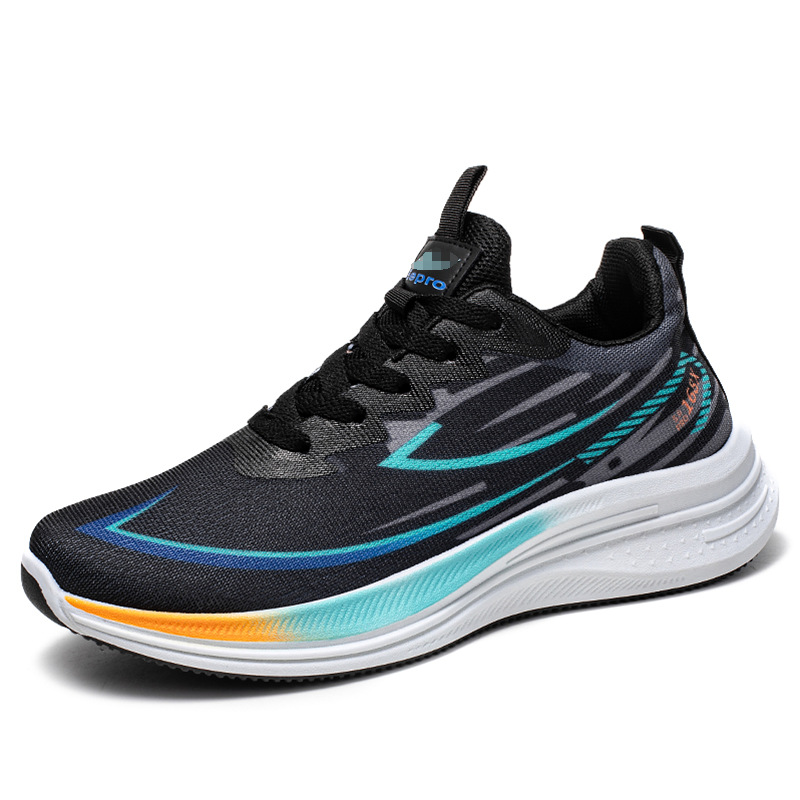 Manufacturer direct sales cross-border spring and summer new breathable men's shoes fashion trend soft sole casual sports running shoes wholesale