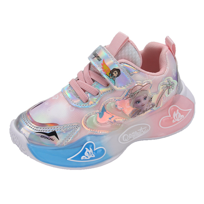 Girls' shoes 2023 autumn and winter new versatile waterproof leather surface cotton shoes for girls, baby girls, middle-aged children, girls, princess shoes