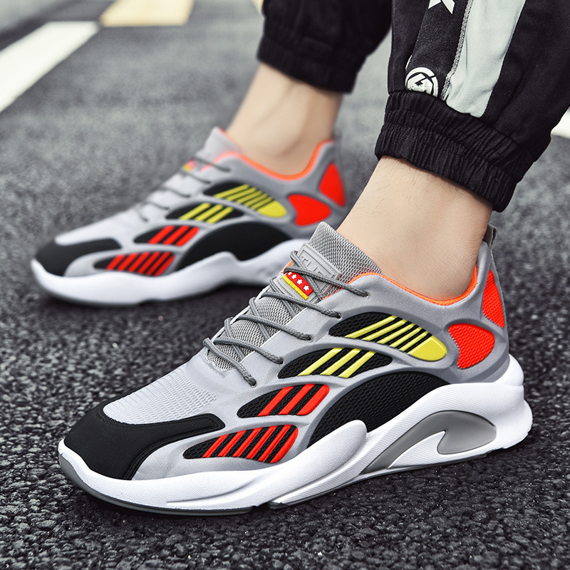 Cross border men's shoes 2024 spring and summer student sneakers trendy shoes Korean version fashion running shoes Flyknit sports men's shoes
