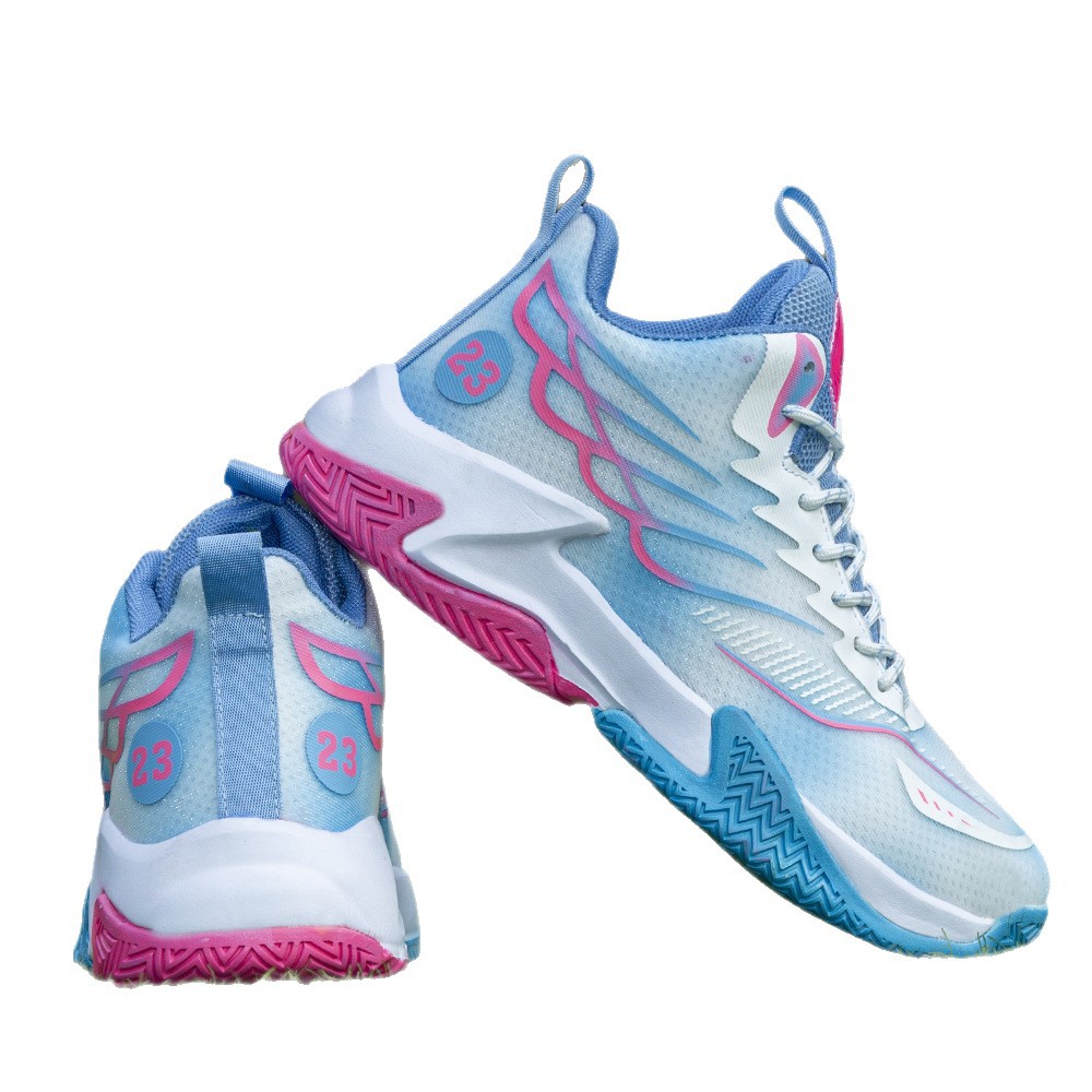 Men's cross-border new ice silk mesh high top basketball shoes, soft soled running shoes, men's casual sports shoes, practical sneakers