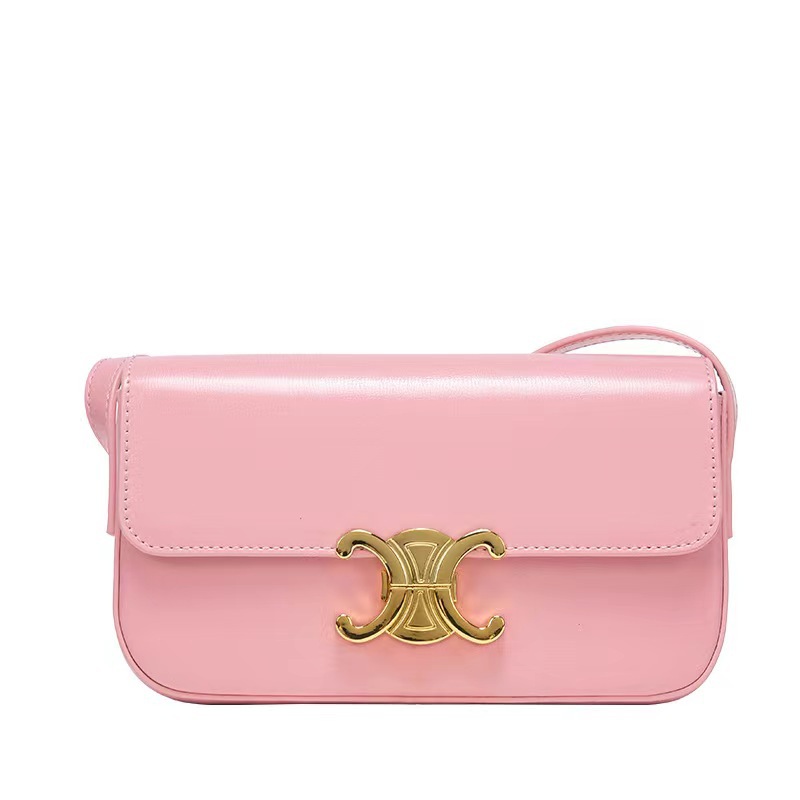 Trendy Triumph Underarm Cross border Women's Bag French Stick Bag Solid Color Tofu Bag Cross Shoulder Handheld Small Square Bag Versatile