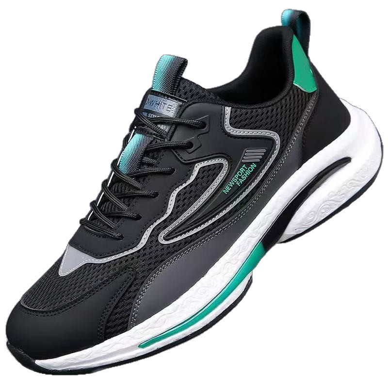 Men's shoes summer fly woven mesh casual breathable shoes versatile trendy shoes mesh fly woven shoes hollow sports shoes men's running