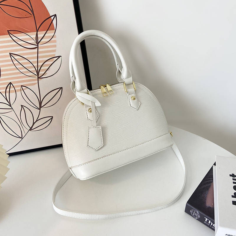 Handbag, toothpick pattern, shell bag, women's large capacity 2025 new single shoulder crossbody cross-border factory goods fashion trendy bag