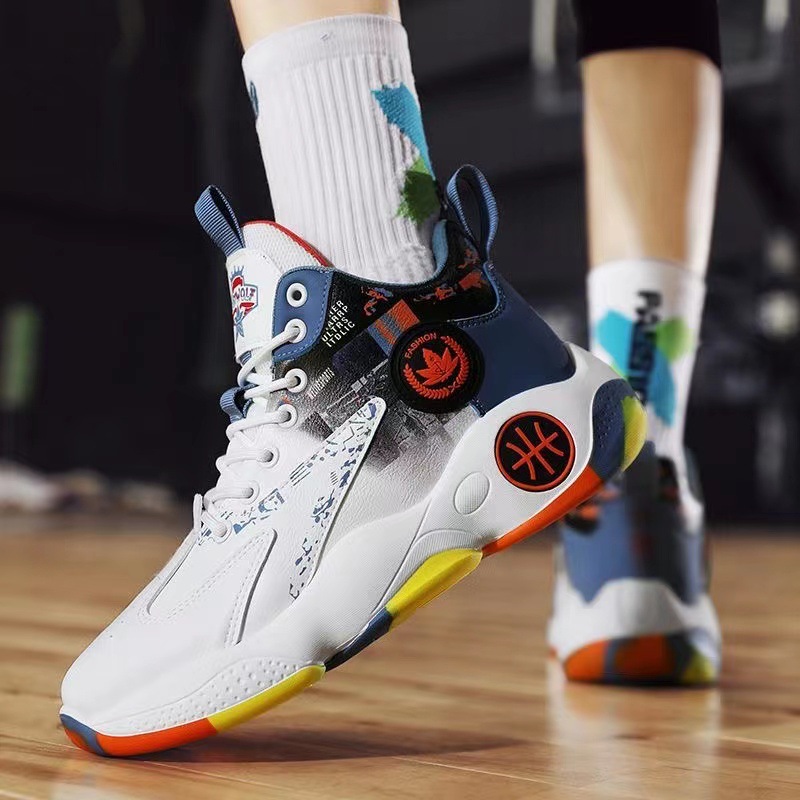 Men's high top men's basketball shoes new autumn and winter sports shoes wholesale men's running teenagers cross-border outdoor