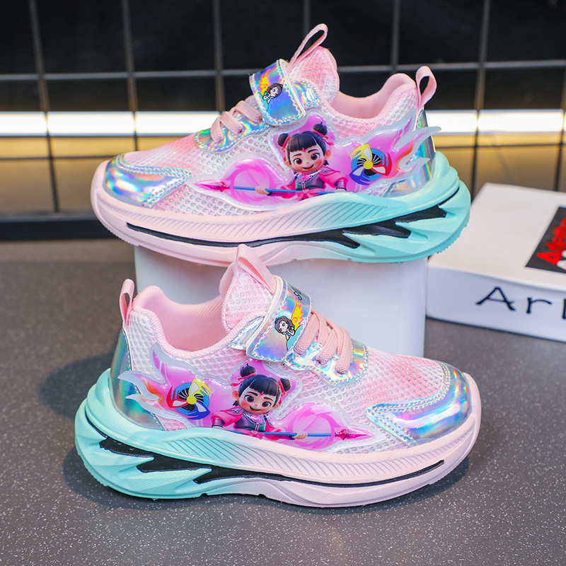 Nezha children's sports shoes 2025 summer new mesh breathable versatile shoes for primary and secondary school children, boys' shoes for elementary school students
