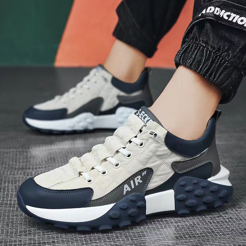 Cross border thick soled dad shoes men's 2025 spring Korean version comfortable running Forrest Gump shoes low cut breathable sports men's shoes