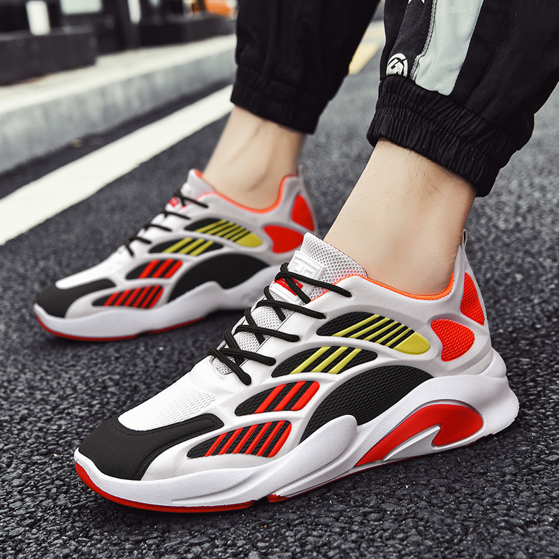 Cross border men's shoes 2024 spring and summer student sneakers trendy shoes Korean version fashion running shoes Flyknit sports men's shoes