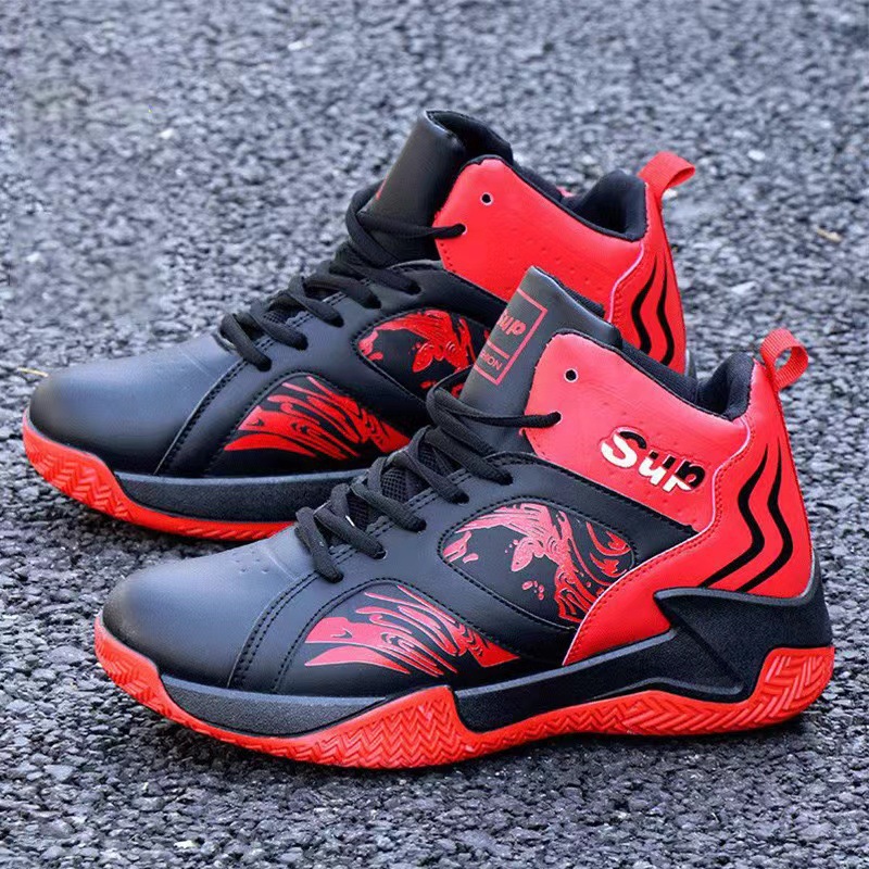 Wholesale of PU leather men's shoes for autumn and winter in foreign trade factories, basketball shoes, sports shoes, lace up Korean version, fashionable cross-border men's shoes