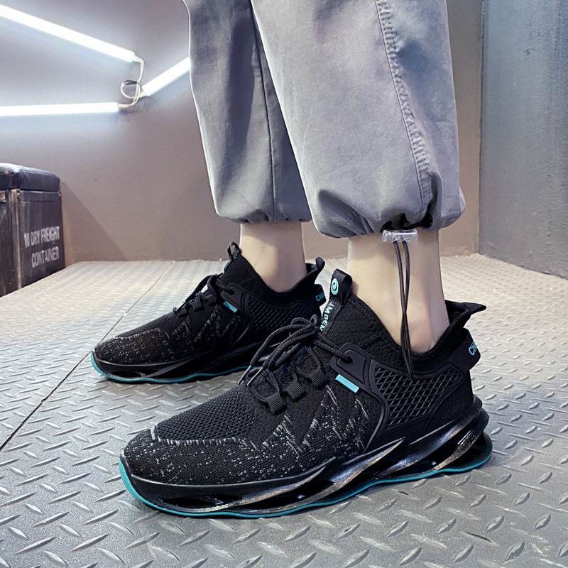 Cross border wholesale of 2024 spring/summer new men's breathable mesh sports and leisure shoes, foreign trade knife edge fabric trendy shoes