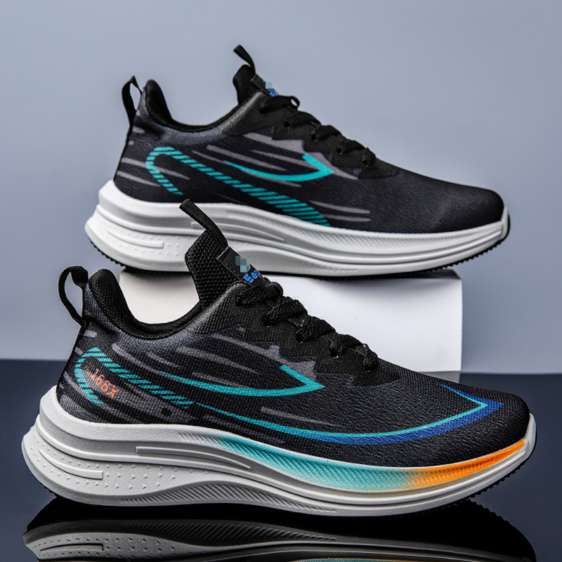 Manufacturer direct sales cross-border spring and summer new breathable men's shoes fashion trend soft sole casual sports running shoes wholesale