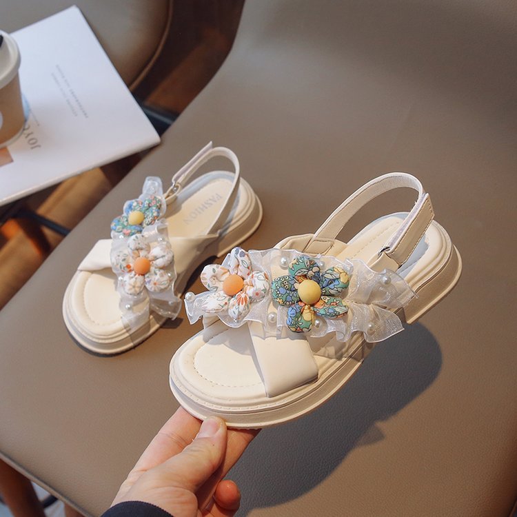 Girls' Sandals Summer New Princess Shoes Baby Girls' Versatile Shoes Elementary School Fashion Internet Red Shoes
