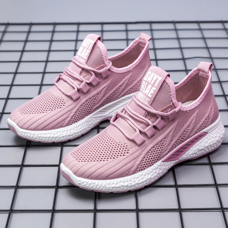 Cross border 2024 New Men's Shoes Spring Sports Shoes Flyknit Running Leather Shoes Casual Shoes One piece Hair Collection Breathable