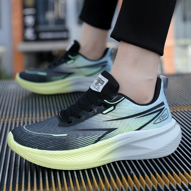 Cross border summer breathable mesh sports shoes, new trendy men's shoes, thick soled versatile, casual, non slip, wear-resistant running shoes