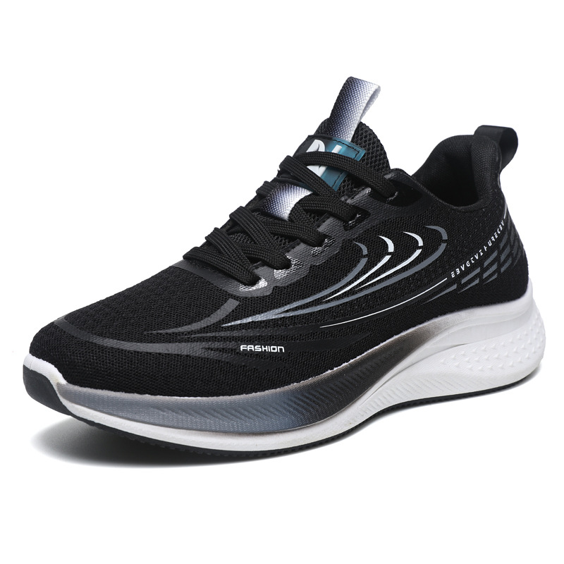 Cross border sports shoes, spring new items, teenagers' daily outdoor running shoes, fashionable and trendy lace up breathable men's shoes