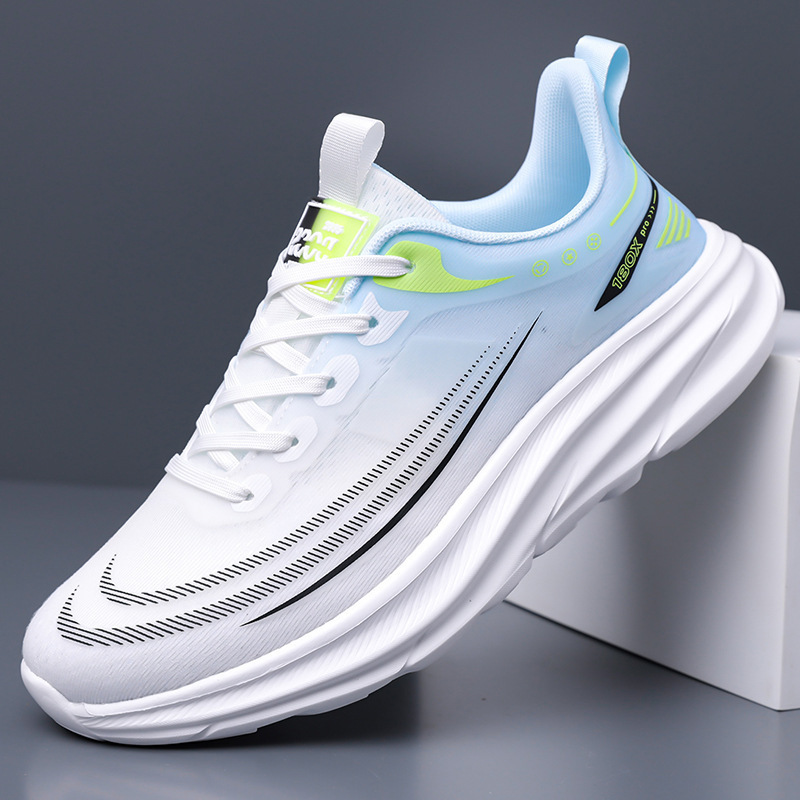 Cross border soft soled casual mesh summer shoes breathable cold adhesive men's shoes running 2025 new comfortable sports shoes wholesale