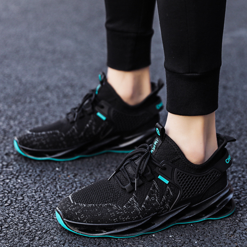 Cross border wholesale of 2024 spring/summer new men's breathable mesh sports and leisure shoes, foreign trade knife edge fabric trendy shoes