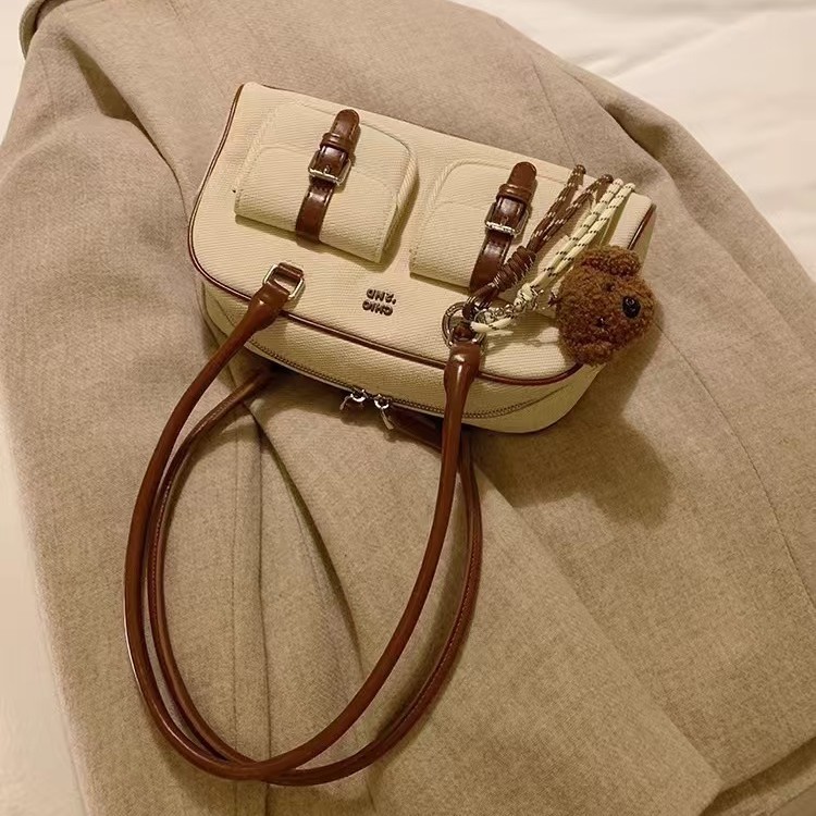 Nanfeng Chio2nd Retro Brown Pillow Bag for Women 2025 New Autumn Work Commuter Handheld Shoulder Bag