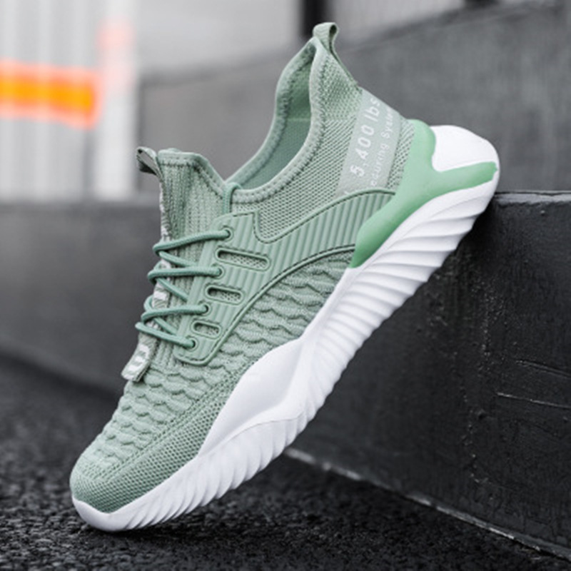 2024 Summer Men's Shoes Student Fly Weaving Trendy Running Shoes Mesh Breathable Casual Men's Sports Shoes Wholesale Light Trendy