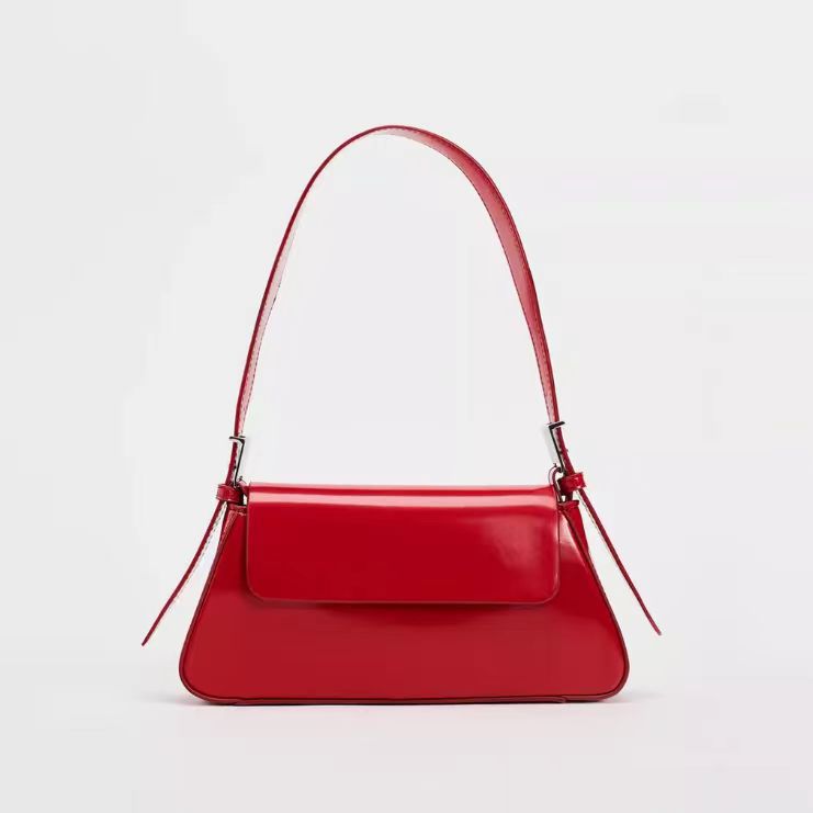 Cross border women's bag 2025 new minimalist shoulder bag solid color soft versatile armpit bag minimalist handbag