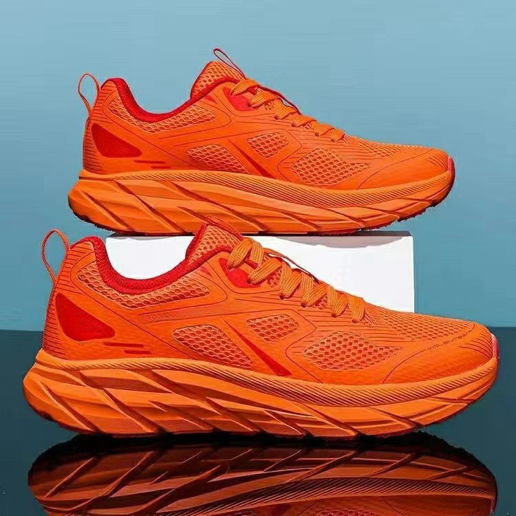 Cross border youth foreign trade men's and women's same soft soled running shoes, mesh fly woven sports shoes, trendy and casual shoes
