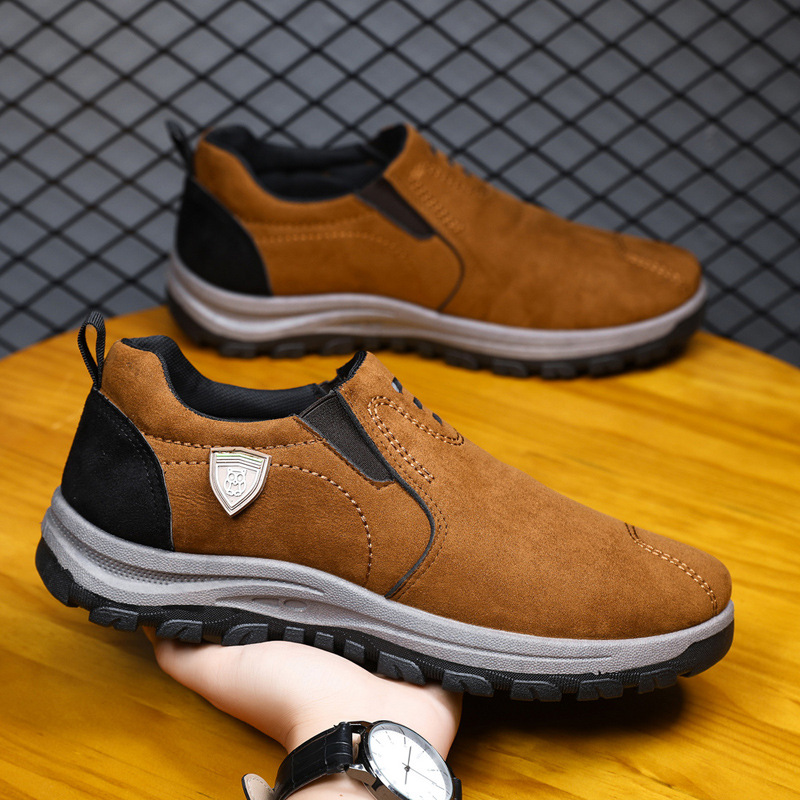 Cross border plus size men's shoes autumn sleeve low top shoes breathable men's suede outdoor sports and leisure men's shoes wholesale