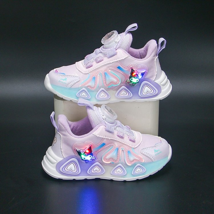 Girls' shoes, rotating buckle sports shoes, 2023 new model, versatile for primary and secondary school students, suitable for girls' running shoes