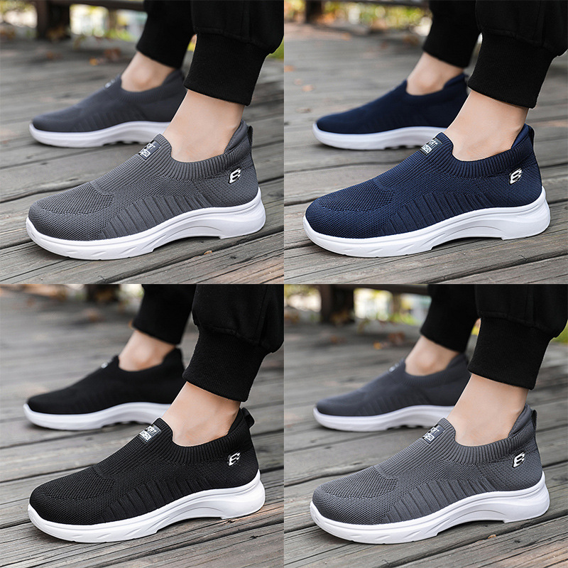 Cross border new running mesh casual mesh shoes, fashionable and versatile, breathable and soft soled sports men's shoes wholesale