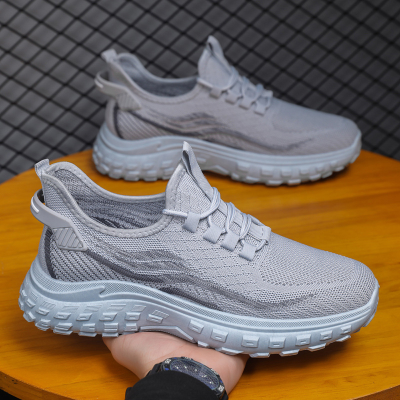 Spring cross-border new dad shoes men's shoes breathable fly woven men's casual fashion sports shoes