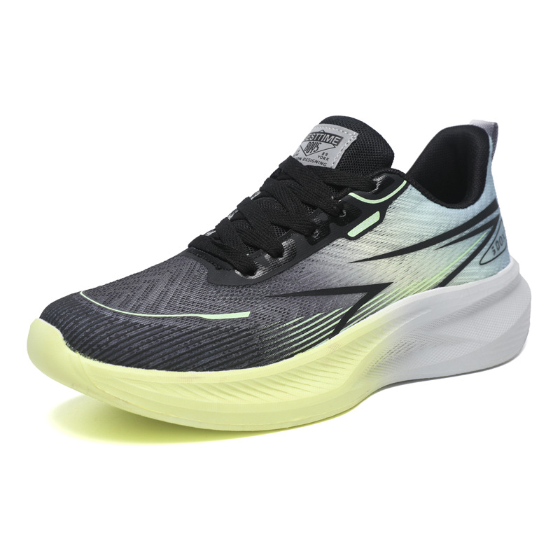 Cross border summer breathable mesh sports shoes, new trendy men's shoes, thick soled versatile, casual, non slip, wear-resistant running shoes