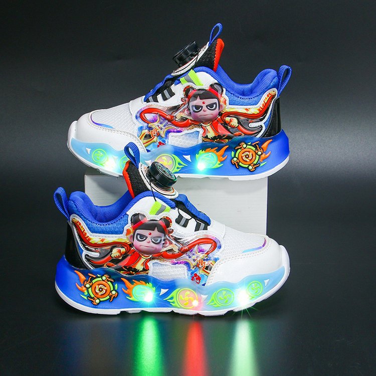 Nezha Children's Shoes 2025 Summer New Mesh Breathable Children's Sports Shoes, Versatile Soft Bottom Boys' Shoes for Small and Medium sized Children
