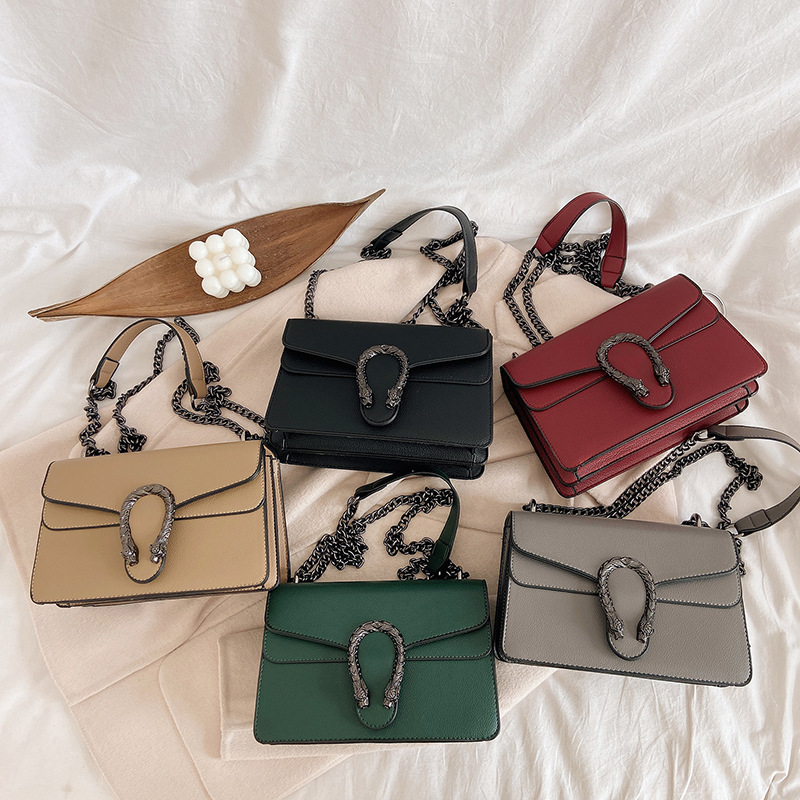 2023 New Large Capacity Single Shoulder Crossbody Wine God Cross border Foreign Trade Factory Wholesale Bag with Litchi Pattern Small Square Bag for Women