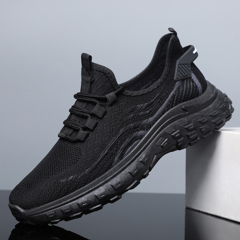 Spring cross-border new dad shoes men's shoes breathable fly woven men's casual fashion sports shoes